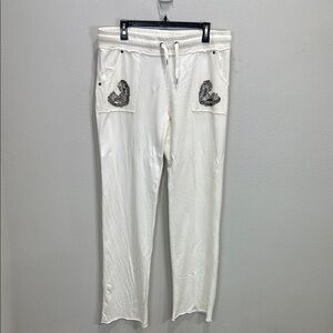 Hale Bob white Cotton sweat‎ Pants embellished